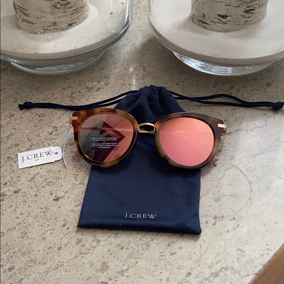 J. Crew Mixed Media Mirrored Tortoise Sunglasses. - Picture 4 of 6
